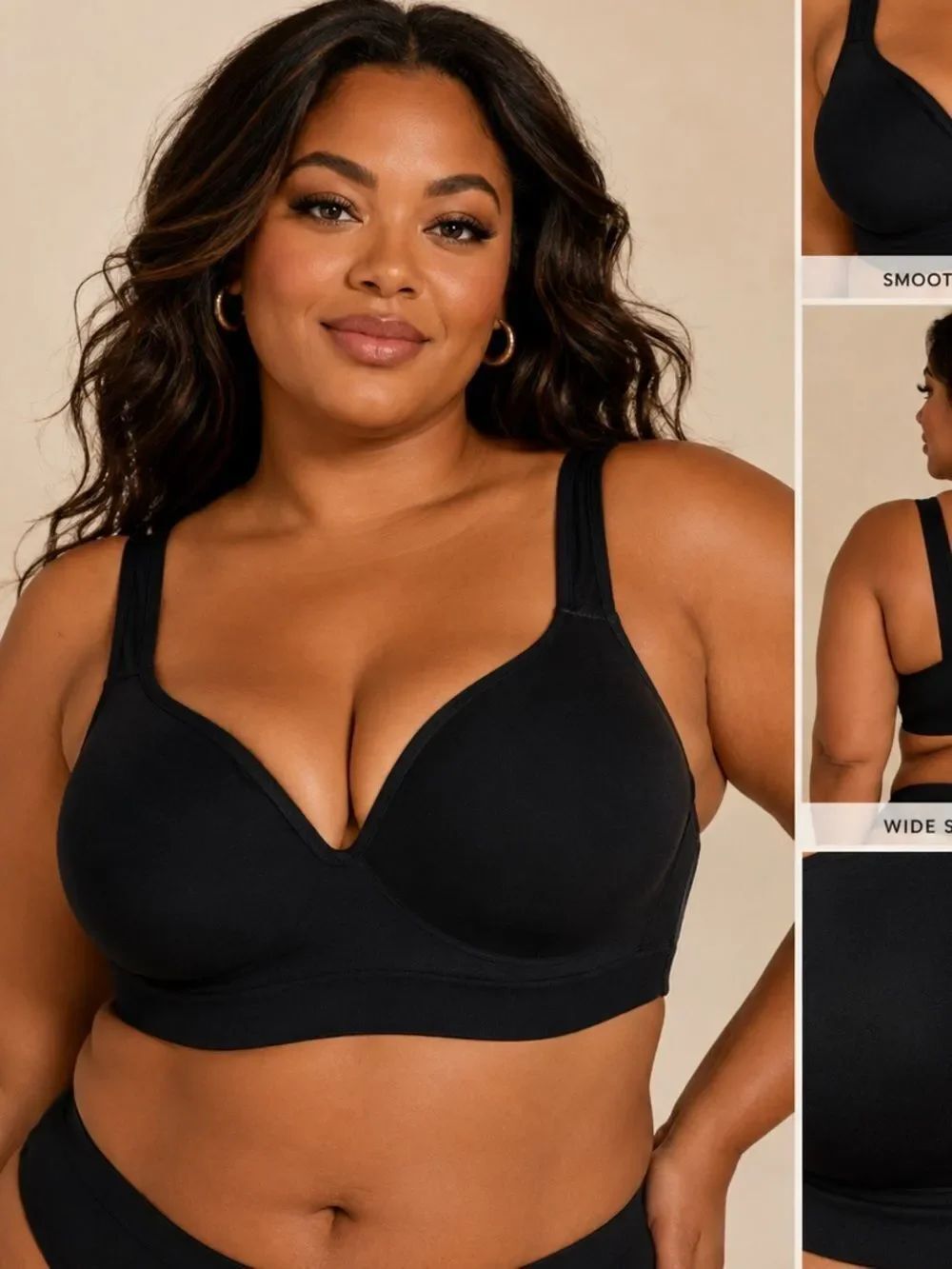 Hardly Worn! Cacique Black Seamless Bra Size 40DD